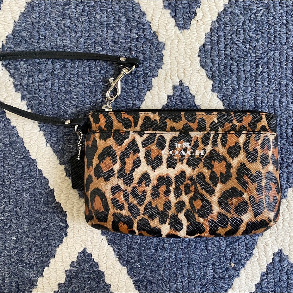 Coach Wristlet in Cheetah